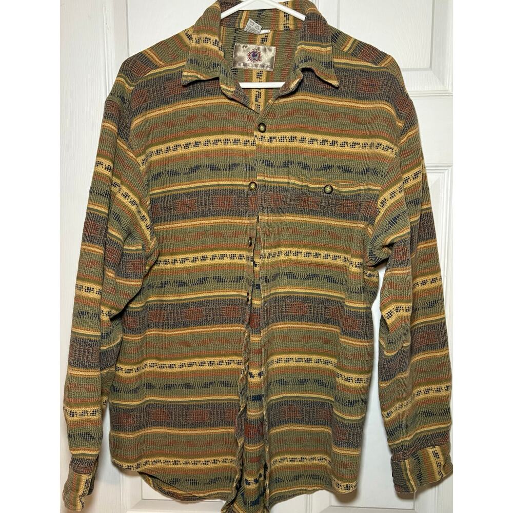 The Territory Ahead blanket jacket/shirt‎ western/navajo pattern. Size large